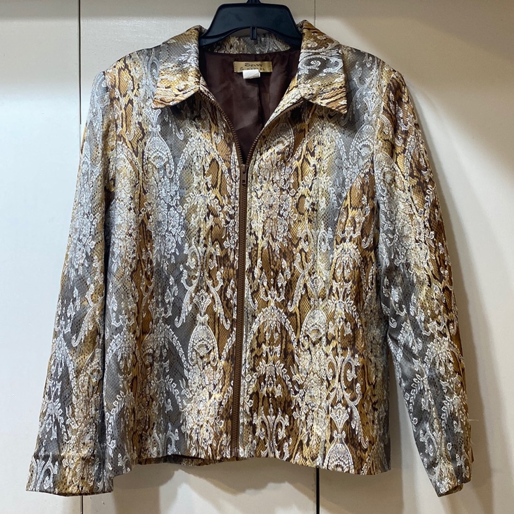 Savvy by Rafael Paisley zipper jacket in great condition